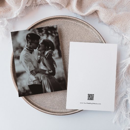 Uitnodiging voor een bruiloft met QR-code