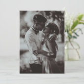 Uitnodiging voor een bruiloft met QR-code (Staand voorkant)