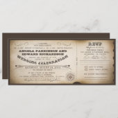  uitnodiging voor een bruiloft met RSVP-ontwerp (Voorkant / Achterkant)