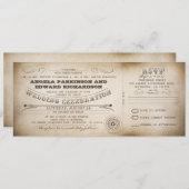  uitnodiging voor een bruiloft met RSVP-ontwerp (Voorkant / Achterkant)