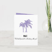 Uitnodiging voor een bruiloft naar Thailand (Achterkant)