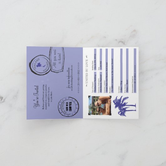 Uitnodiging voor een bruiloft naar Thailand (Binnen)