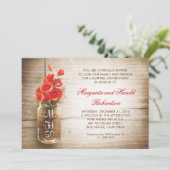 uitnodiging voor een bruiloft op een rustige mason (Staand voorkant)