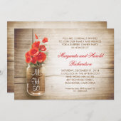 uitnodiging voor een bruiloft op een rustige mason (Voorkant / Achterkant)