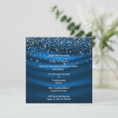 Uitnodiging voor een bruiloft van Royal Blue Diamo (Staand voorkant)