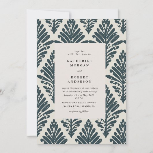  uitnodiging voor een bruiloft voor Bohemen (Voorkant)