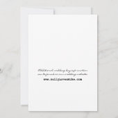 Uitnodiging voor een bruiloft voor schrijfmachines (Achterkant)