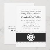 Uitnodiging voor een bruiloft voor schrijfmachines (Voorkant / Achterkant)