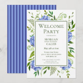 Uitnodiging voor een bruiloft welkomstfeest (Voorkant / Achterkant)