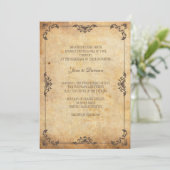  uitnodiging voor een bruin huwelijk (Staand voorkant)