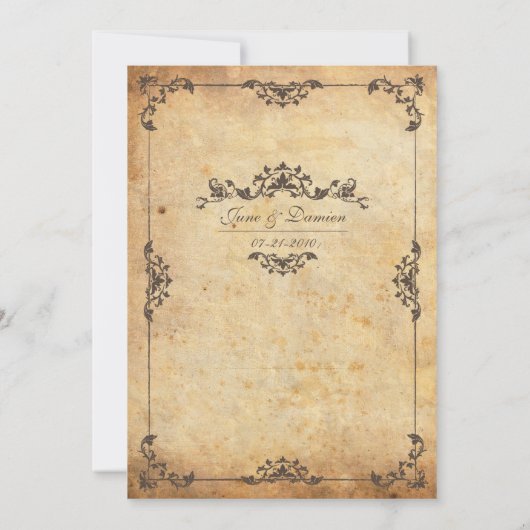  uitnodiging voor een bruin huwelijk (Achterkant)