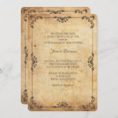  uitnodiging voor een bruin huwelijk (Voorkant / Achterkant)