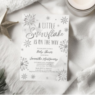 Uitnodiging voor een budget baby shower met een sn