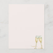 Uitnodiging voor een budget bruiloftsdouche met br flyer (Achterkant)