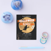 Uitnodiging voor een budget Halloweenfeest Flyer (Enkel)