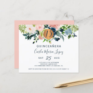 Uitnodiging voor een budget Quinceañera verjaardag