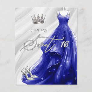 Uitnodiging voor een Budget Royal Blue Jurk Sweet 