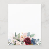 Uitnodiging voor een budget stof blauw Eucalyptus  (Achterkant)