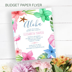 Uitnodiging voor een budget verjaardagsfeestje in  flyer