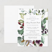 Uitnodiging voor een budgetvriendelijk botanisch l (Voorkant / Achterkant)