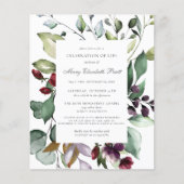 Uitnodiging voor een budgetvriendelijk botanisch l (Voorkant)