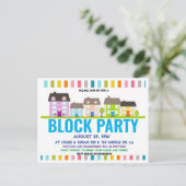 Uitnodiging voor een buurtfeest (Staand voorkant)
