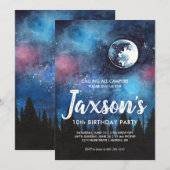 Uitnodiging voor een Camping Thema Party (Voorkant / Achterkant)