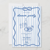 Uitnodiging voor een Casual diner aan de kust (Voorkant)