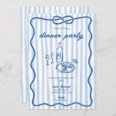 Uitnodiging voor een Casual diner aan de kust (Voorkant / Achterkant)