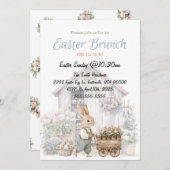 Uitnodiging voor een charmante paasbrunch & eierja (Voorkant / Achterkant)