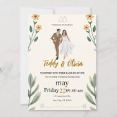 uitnodiging voor een chic bruiloft (Voorkant)