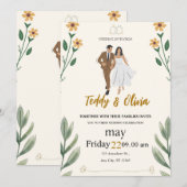 uitnodiging voor een chic bruiloft (Voorkant / Achterkant)