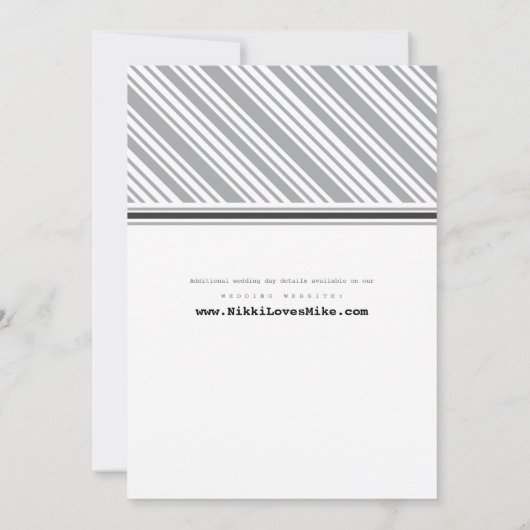 Uitnodiging voor een Chicago Anchor Monogram Wedde (Achterkant)