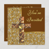 Uitnodiging voor een Christelijke kruispartij (Voorkant / Achterkant)