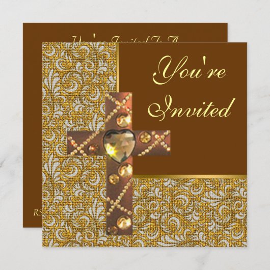 Uitnodiging voor een Christelijke kruispartij (Voorkant / Achterkant)