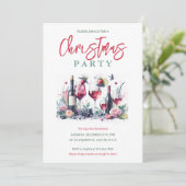 Uitnodiging voor een cocktail kerstfeest (Staand voorkant)