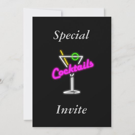 Uitnodiging voor een cocktailparty (Voorkant)