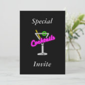 Uitnodiging voor een cocktailparty (Staand voorkant)