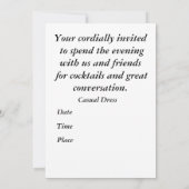 Uitnodiging voor een cocktailparty (Achterkant)