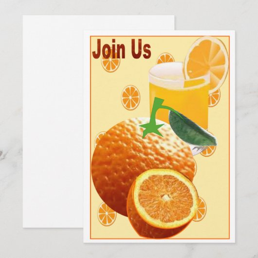 Uitnodiging voor een cocktailparty (Voorkant / Achterkant)