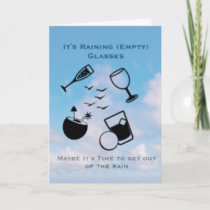 Uitnodiging voor een cocktailparty wenskaart