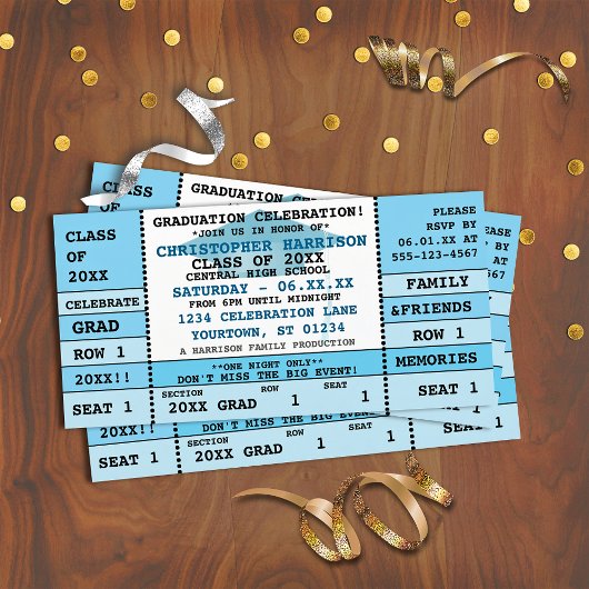 Uitnodiging voor een concertkaartje voor afstudere