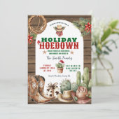 Uitnodiging voor een cowboyfeest (Staand voorkant)