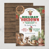 Uitnodiging voor een cowboyfeest (Voorkant / Achterkant)