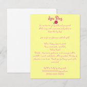 Uitnodiging voor een dag in de spa (Voorkant / Achterkant)