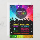 Uitnodiging voor een dansfeest, verjaardag van een (Voorkant)