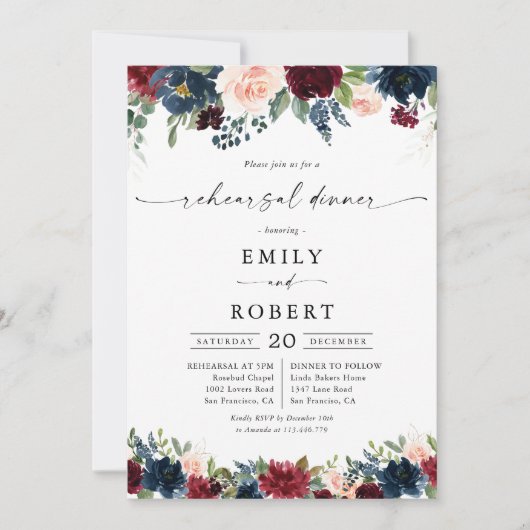 Uitnodiging voor een diner in de Bourgogne en de m (Voorkant)