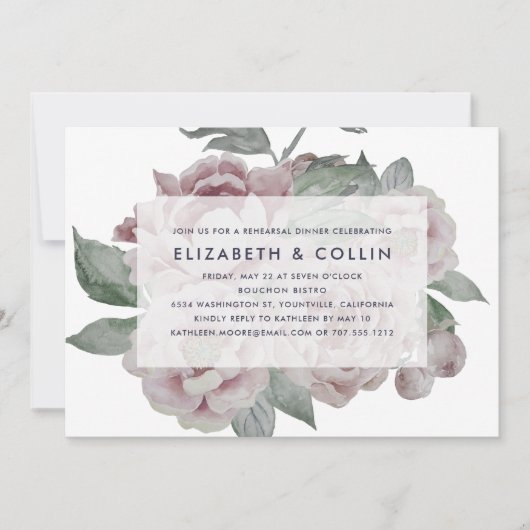 Uitnodiging voor een diner in de Engelse Garden Re (Voorkant)