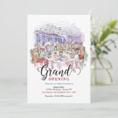 Uitnodiging voor een diner in een restaurant (Staand voorkant)