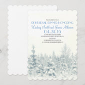 Uitnodiging voor een diner in White Winter Woodlan (Voorkant / Achterkant)